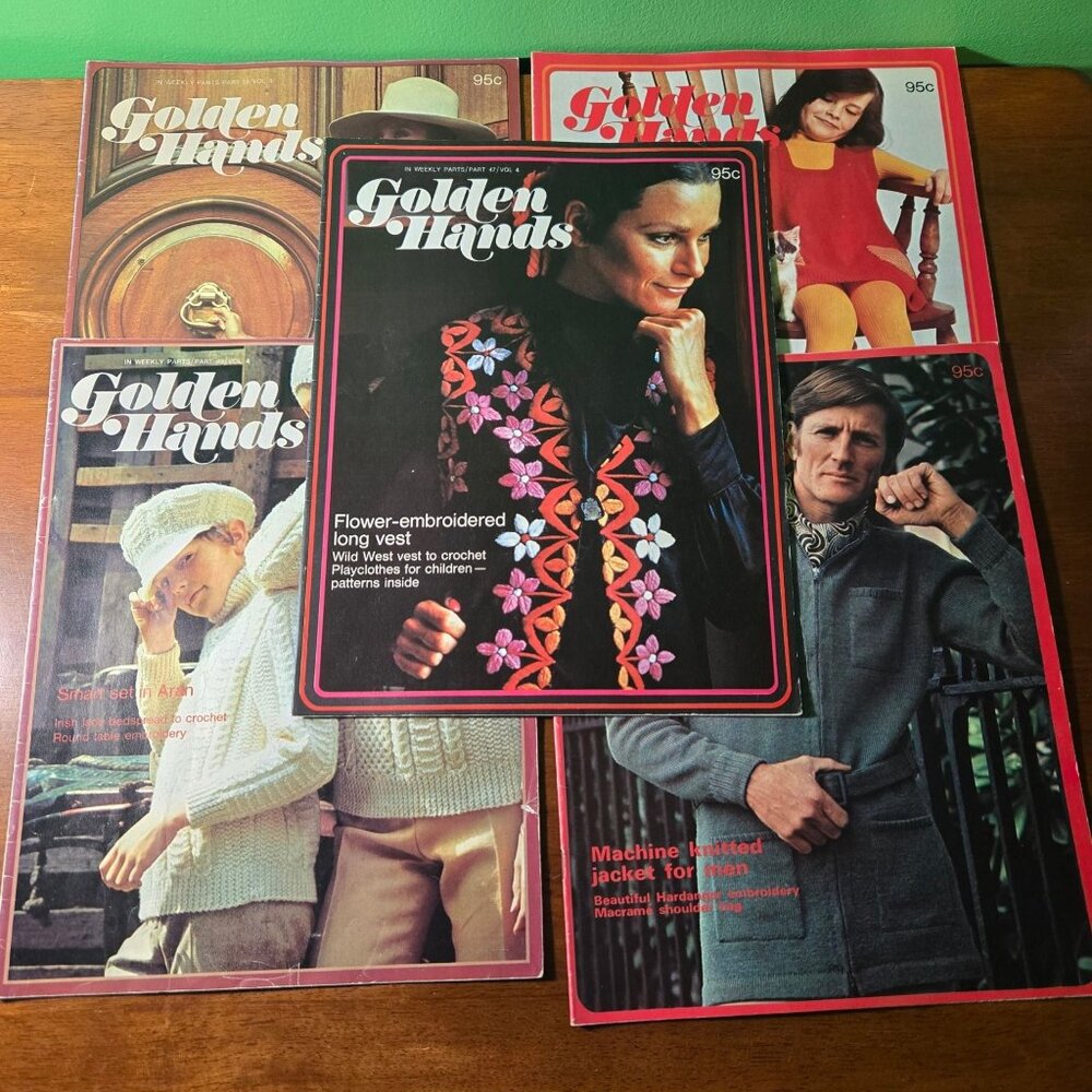 Golden Hands weekly magazine Part 47-51 Vol 4 Knitting Dressmaking Needlecraft